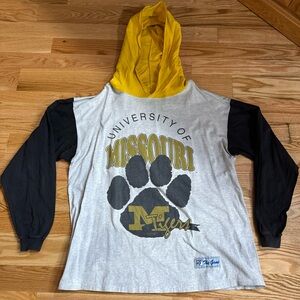 Vintage Mizzou Tigers The Game Hoodie Sweatshirt Mens Size XL 1983 Rare